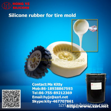 Addition cure silicone rubber for tire mold making with blue color